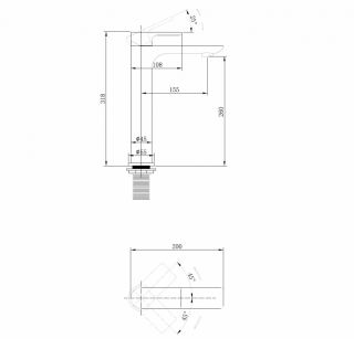 Смеситель ABBER Weiss Insel AF8011FW для раковины, белый матовый